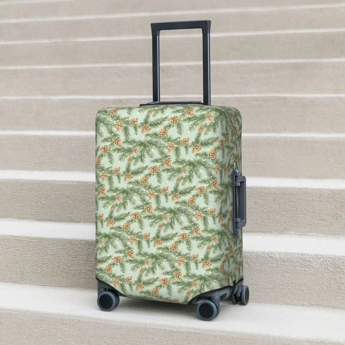 

Pine Cones Suitcase Cover Pine Branches Business Protector Holiday Practical Luggage Accesories