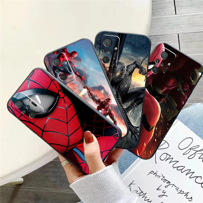 

Marvel Luxury Cool Phone Case For Xiaomi Redmi 7 7A 8 8A 9 9i 9AT 9T 9A 9C Note 7 8 2021 8T Pro Back Funda Black Coque