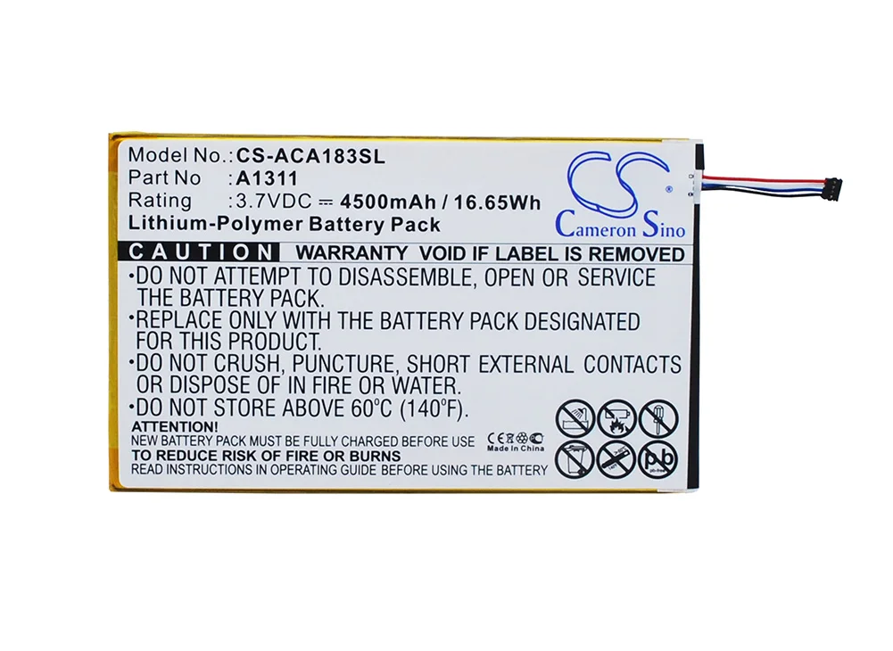 

Generic 4500mA Battery for Acer A1-830,A1-830-2Csw-L16T,Iconia A1-830-25601G01nsw,Iconia Tab 8 A1311, KT.0010M.004