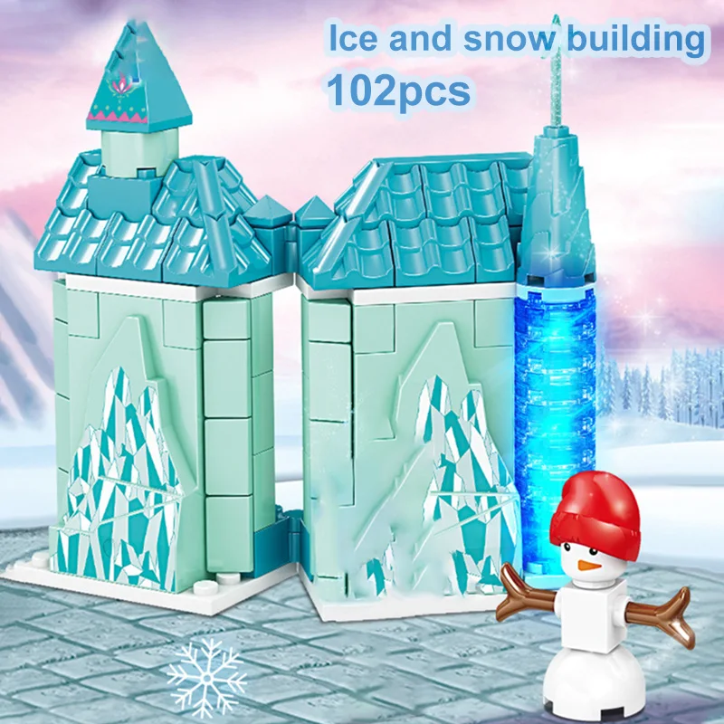 Ледяной замок для друзей строительные блоки снежный дом девочек детская