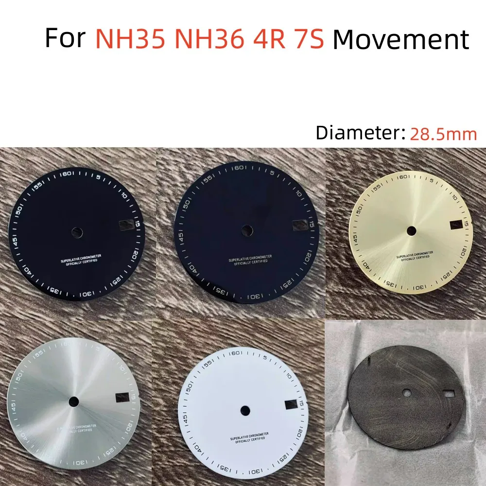 

NH35 Dial 28.5mm Simple Fashion No Luminous Dial for NH35 NH36 4R 7S Movement Men Watch Accessories
