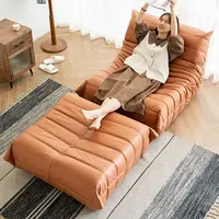 Luxury Faux Leather Sofa Bed Lazy Movie Sac Chaise Longue Floor Corner Recliner Couch Pouf Sectional Muebles for living room