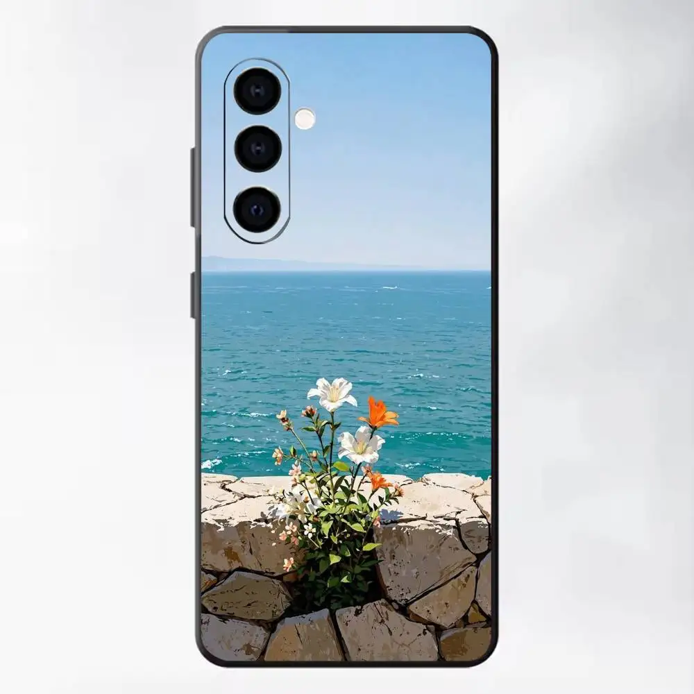 Чехол для телефона Italian Sorrento Costiera Amalfitana, черный, силиконовый, мягкий, для Samsung A73, A72, A71, A70, A53, A52, A51 (art.: 3920dc37bca90) - 3920dc37bca90