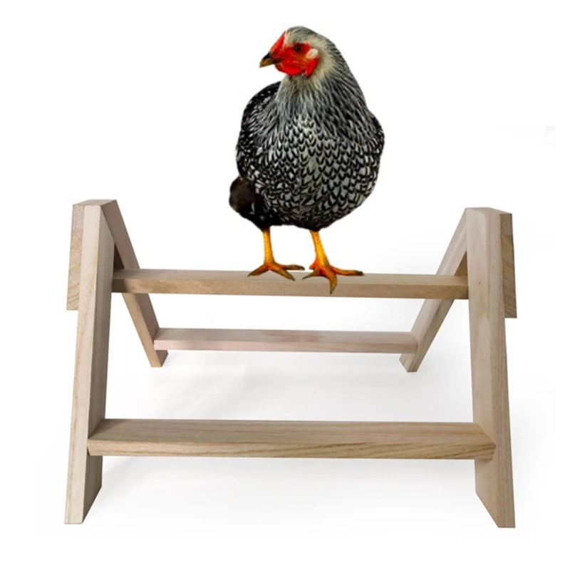 

Chicken Perch Wood Stand for Pet Hens Large Bird Parrot Roosting Handmade Wooden Tripod Stand
