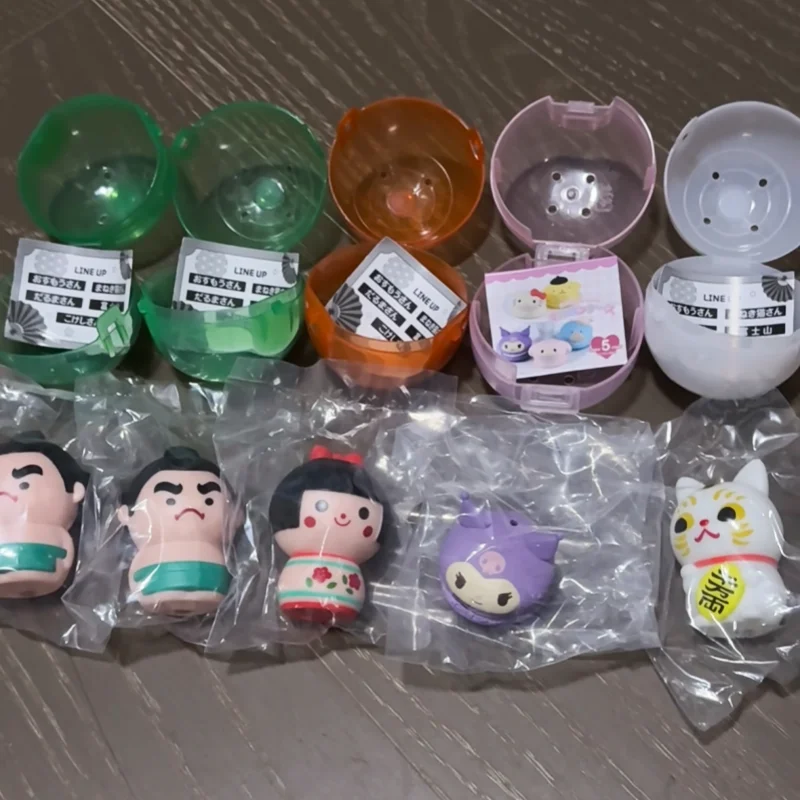 Фото Набор традиционных японских мини-фигурок, Bandai Gashapon Daruma Maneki Neko Fuji Sumo Kokeshi, коллекционное украшение для рабочего стола №3