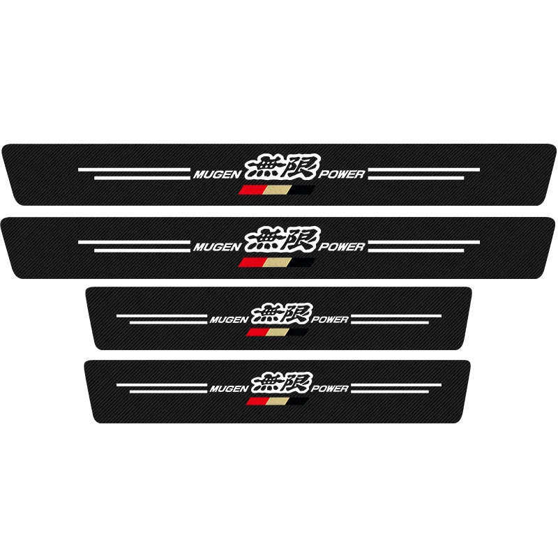

MUGEN защитная наклейка на порог автомобиля, декоративная полоса из углеродного волокна для Honda Mugen Power Accord Civic Vezel Crv City Jazz Hrv