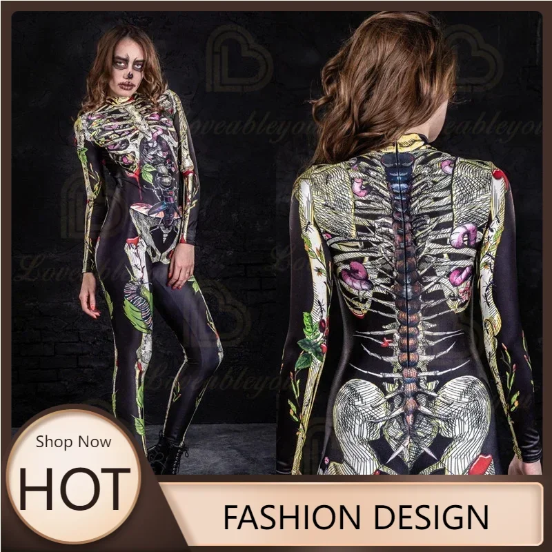 Костюм Скелета с цветком и бабочкой для взрослых костюм супергероя косплея