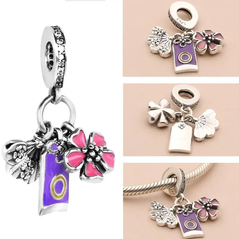 

Женская подвеска-Шарм «розовая Сакура» из серебра 925 пробы