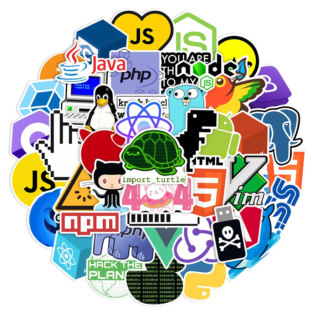 

10/30/50 шт. программатор интернет-Java наклейки Geek Php Docker Html Биткоин Скрапбукинг ноутбук стационарный граффити наклейка детская игрушка
