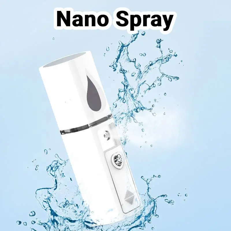 

Nano Cool Mist Sprayer Facial Mister Steamer Face Humidifier with USB Rechargeable Moisturizing Cleansing Skin Care Tools