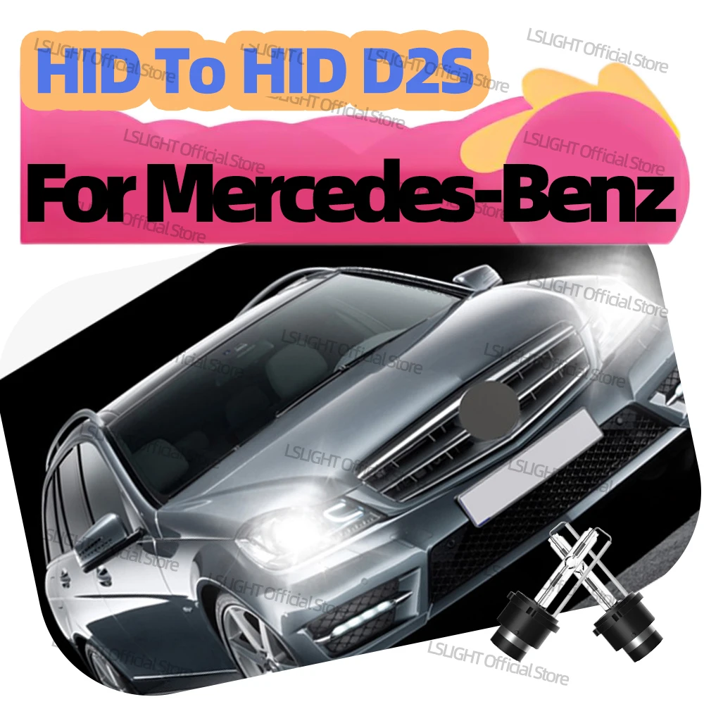 Фото Ксеноновые лампы HID D2 D2S для фар 6000K 8000K для Mercedes-Benz W169 C215 A209 A208 C208 C219 W211 W210 W163 X164 W251 W140 W220 R170 R171 №1