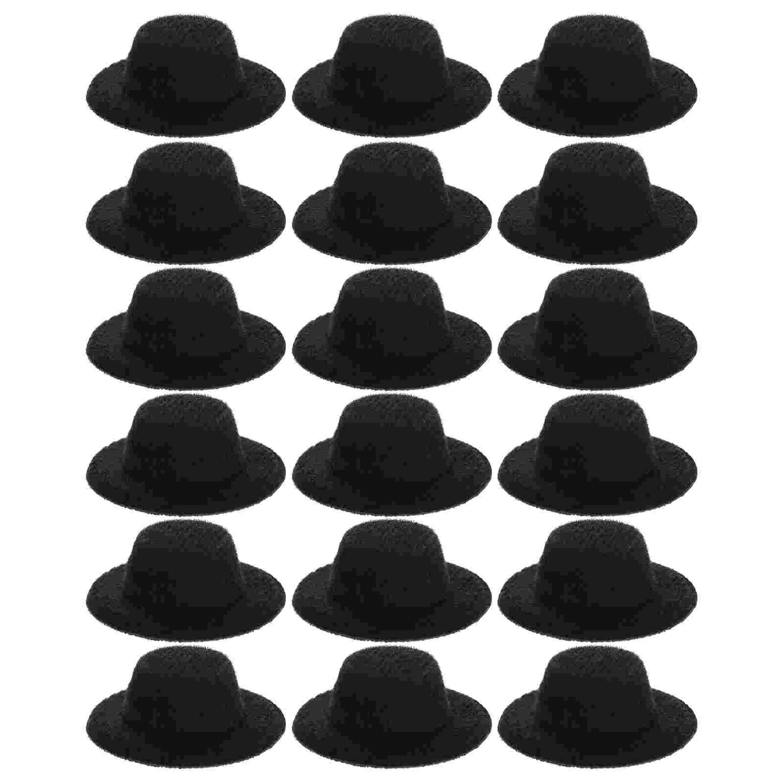 

Hats Mini Hat Dollminiature Formaldiy Black Crafts Tiny Small Craft Party Caps Accessories Cowboy Magician Decoration Ornaments