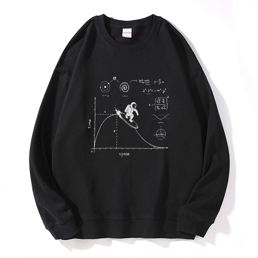 

Прямая поставка, хлопковые свитшоты унисекс с принтом астронавта, повседневные мужские толстовки большого размера с изображением космонав...