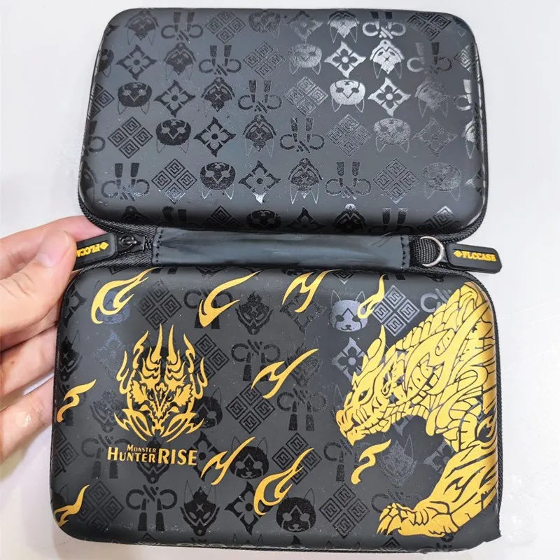 

Game Controller Bag For 3DS /New 3DS Carrying Storage Bag For NDS Lite/Ndsi Protective Zipper Case Console Bag Black Gold