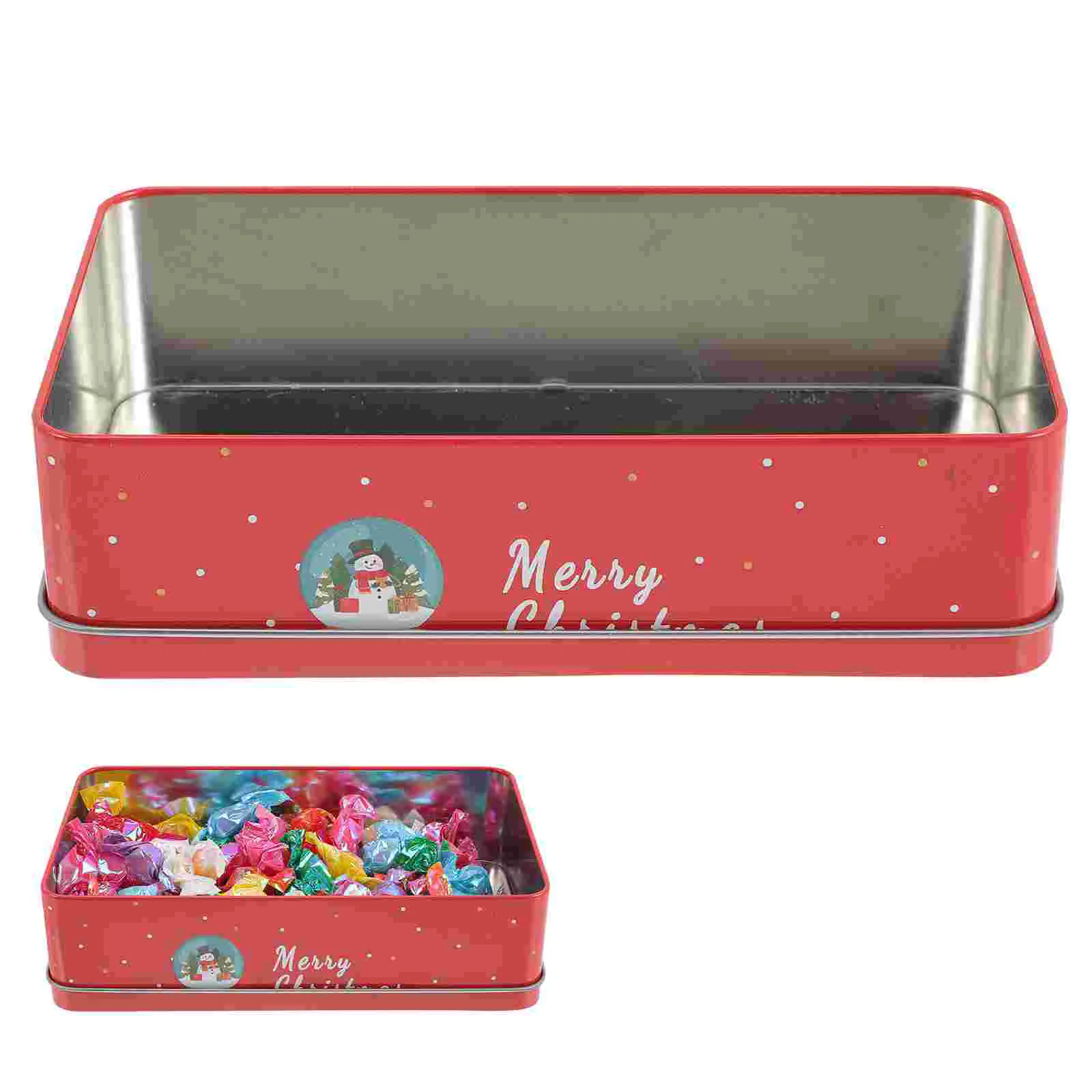 

Christmas Box Cookietin Tins Storage Candy Case Gift Empty Chocolate Metal Tinplatebiscuit Lids Containers Can Games Squids