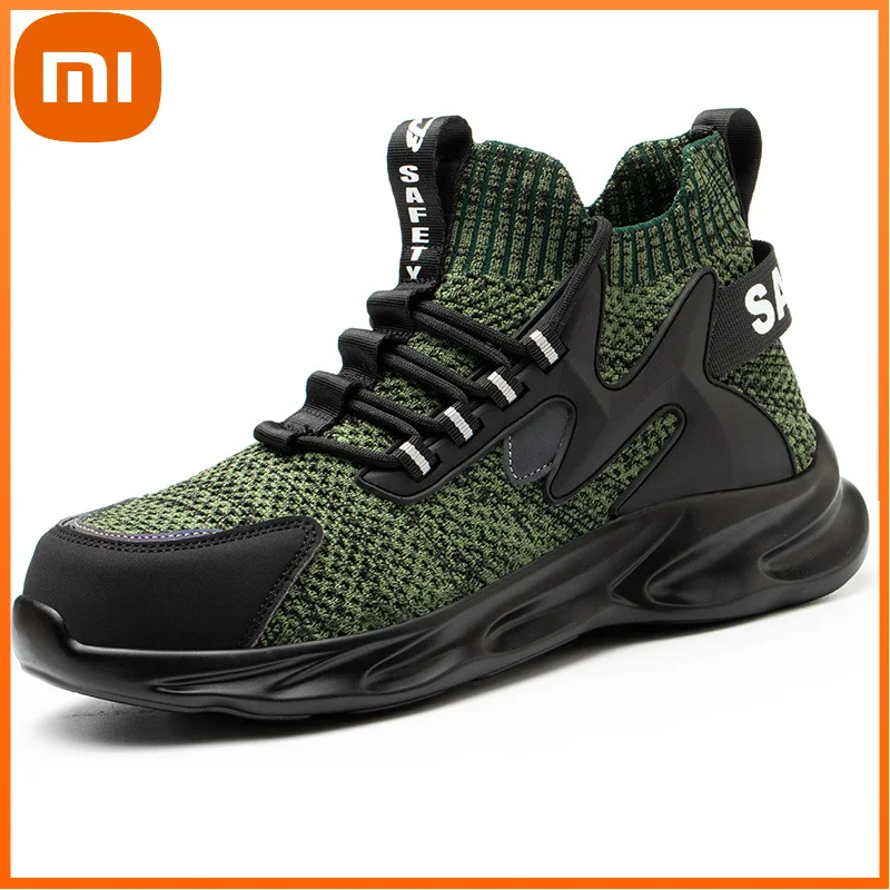 

XIAOMI Safety Boots Work Shoes Puncture-Proof Work Boots Men Safety Shoes With Steel Toe Cap Indestructible Shoes Sneaker Work