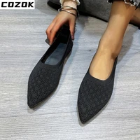 2022 summer womens shoes flat bottom fashion all match temperament solid color shallow mouth not lace up sleeve woman flats