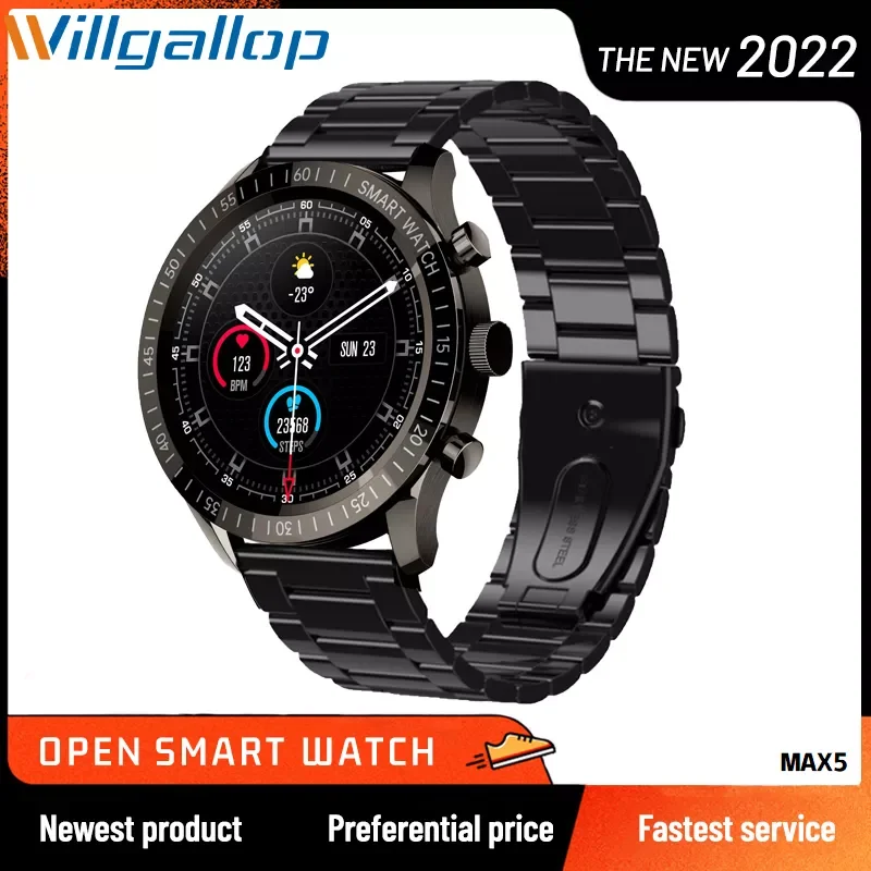 

2022 Original MAX5 1.32 inch Smart Watch Men 360*360 HD Big Screen Sports Tracker Fashion Waterproof smartwatch for IOS Android
