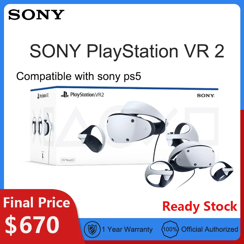 

Sony PlayStation VR2 Virtual Reality PS VR2 Headset 3D VR Glasses Communicate with PS5 Playstation 5 Sony PS5 PS VR Console