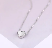 2022 newest arrivals silver color love heart necklaces for women wedding jewelry long chains necklaces statement jewelry choker