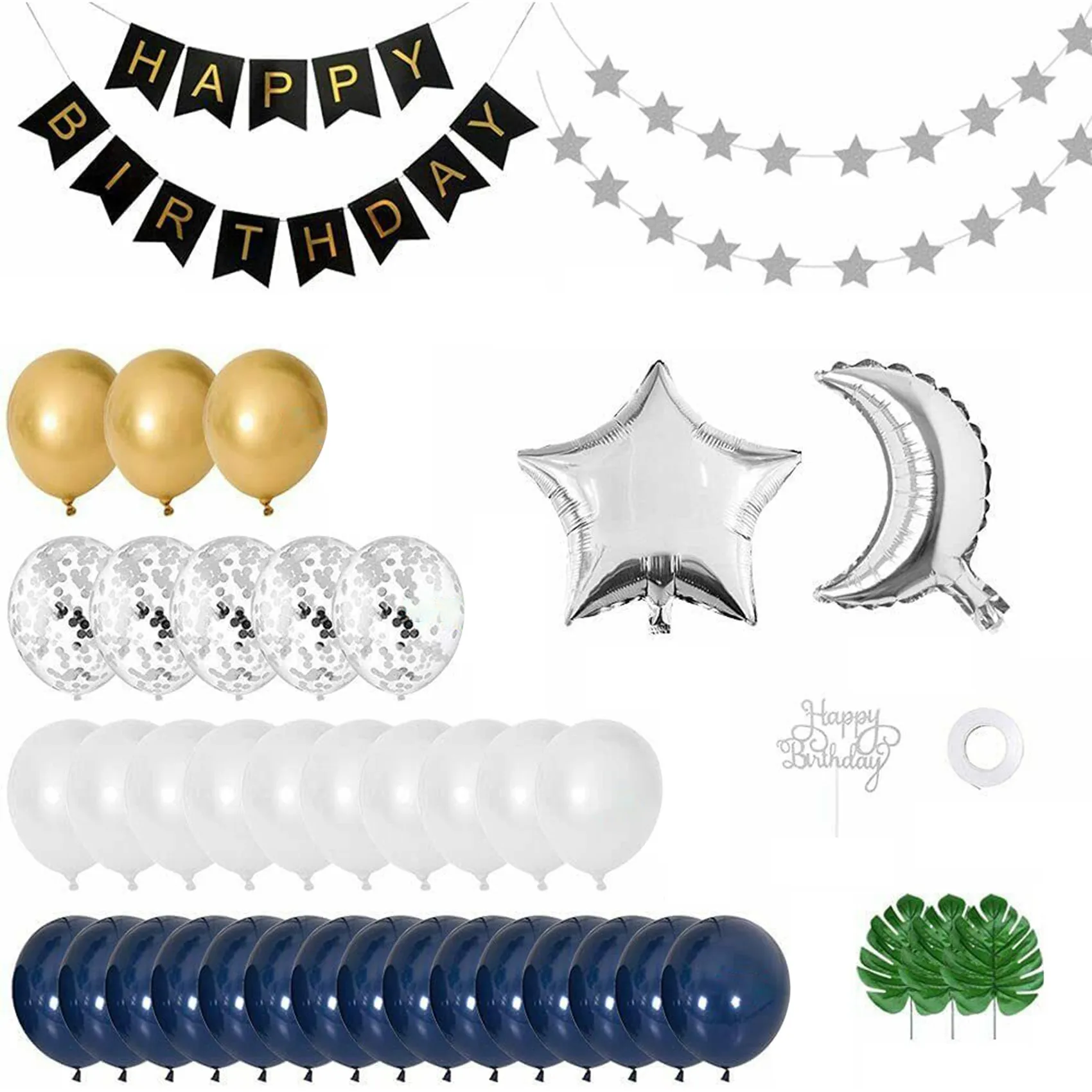 

Чернильный синий воздушный шар, 45 шт., Фотофон для вечеринки в честь Дня Рождения, украшение для взрослых