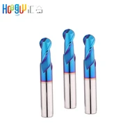edge ball type end mill hrc63 2 flutes with 100mm nano blue coating cutting tools tungsten steel carbide milling end mill