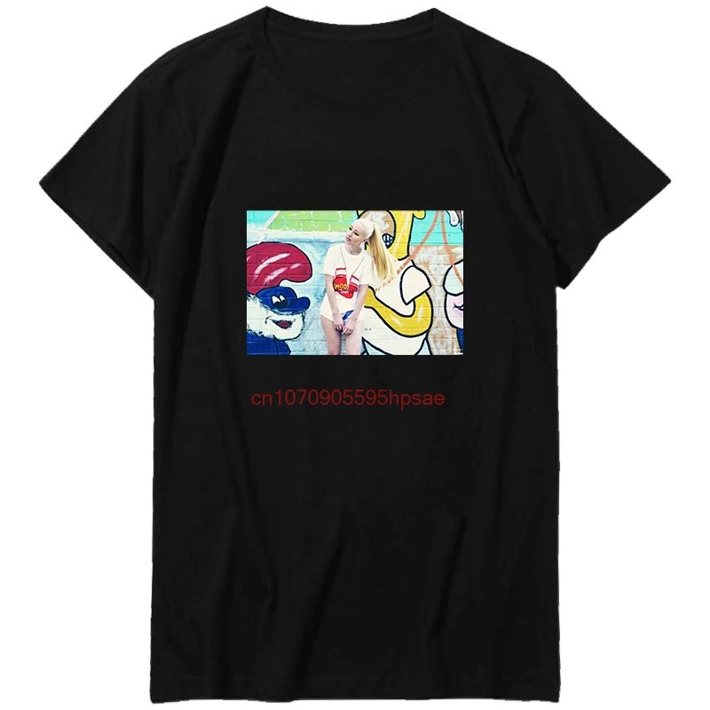 Хлопковая футболка Iggy Azalea модные футболки с рисунком большие короткими рукавами