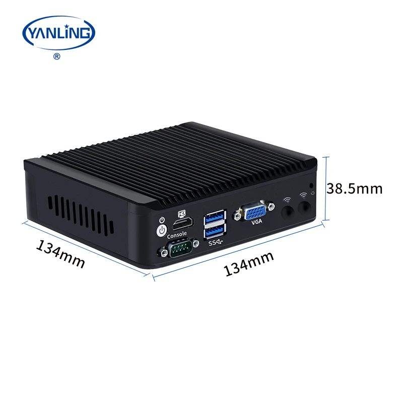Yanling 4-портовый микро брандмауэр прибор J4125 четырехъядерный мини пк Max DDR4 8 гб COM DP HD