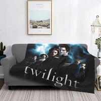 twilight blanket movie saga four seasons bed cover plush super soft flannel bed cover bedding office fluffy art