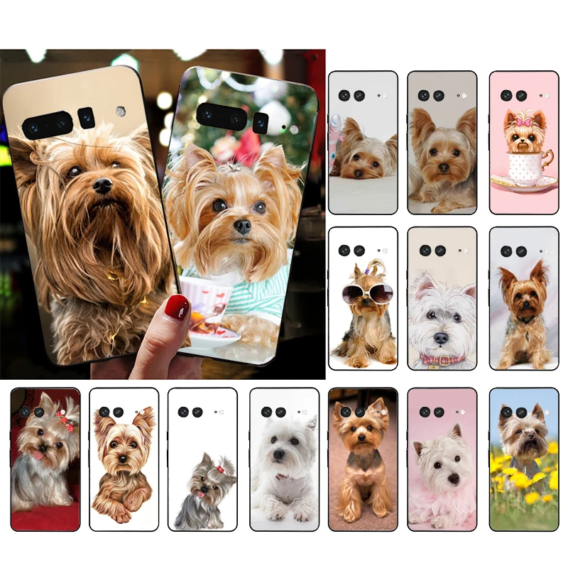 

Phone Case for Google Pixel 7 Pro 7 6A 6 Pro 5A 4A 3A Pixel 4 XL Pixel 5 6 4 3 XL 3A XL 2 XL Cute Yorkshire terrier dog Funda