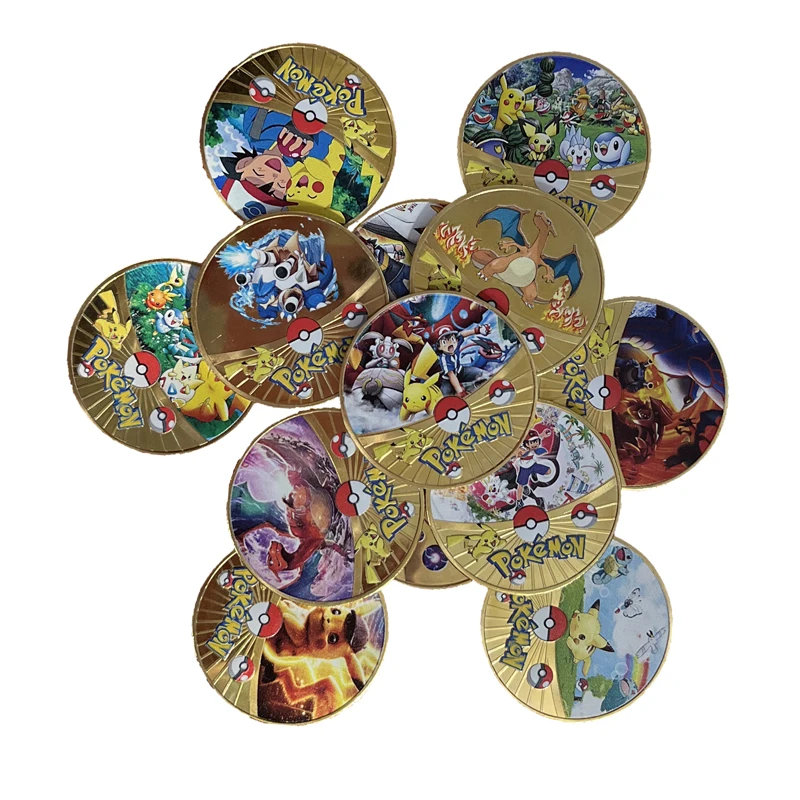 

Pokemon Anime Gold Plated Gold Coin Game Commemorative Coin Pikachu Gold Coin Game Collection Pokemon Commemorative Coin gife