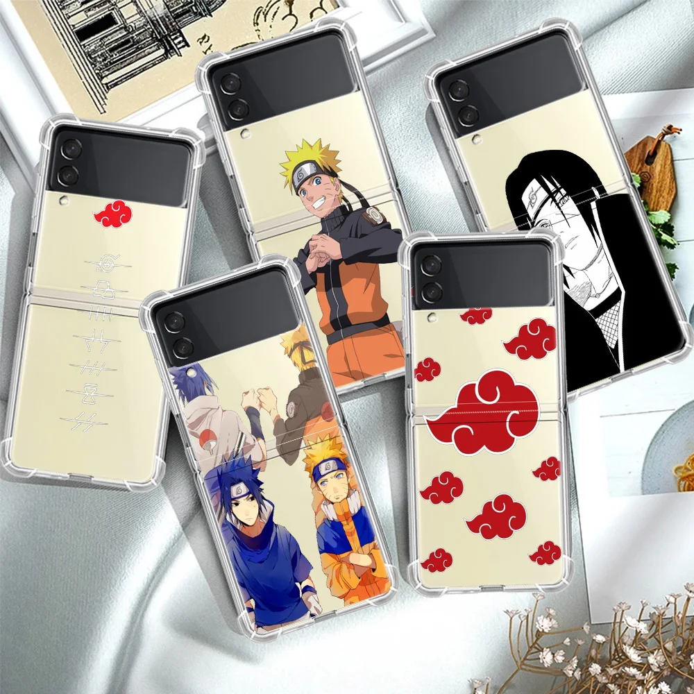 

Uchiha Itachi Naruto Cool Luxury Case For Samsung Galaxy Z Flip 3 5G Funda Z Flip3 Clear PC Hard Back Phone Coque Shell