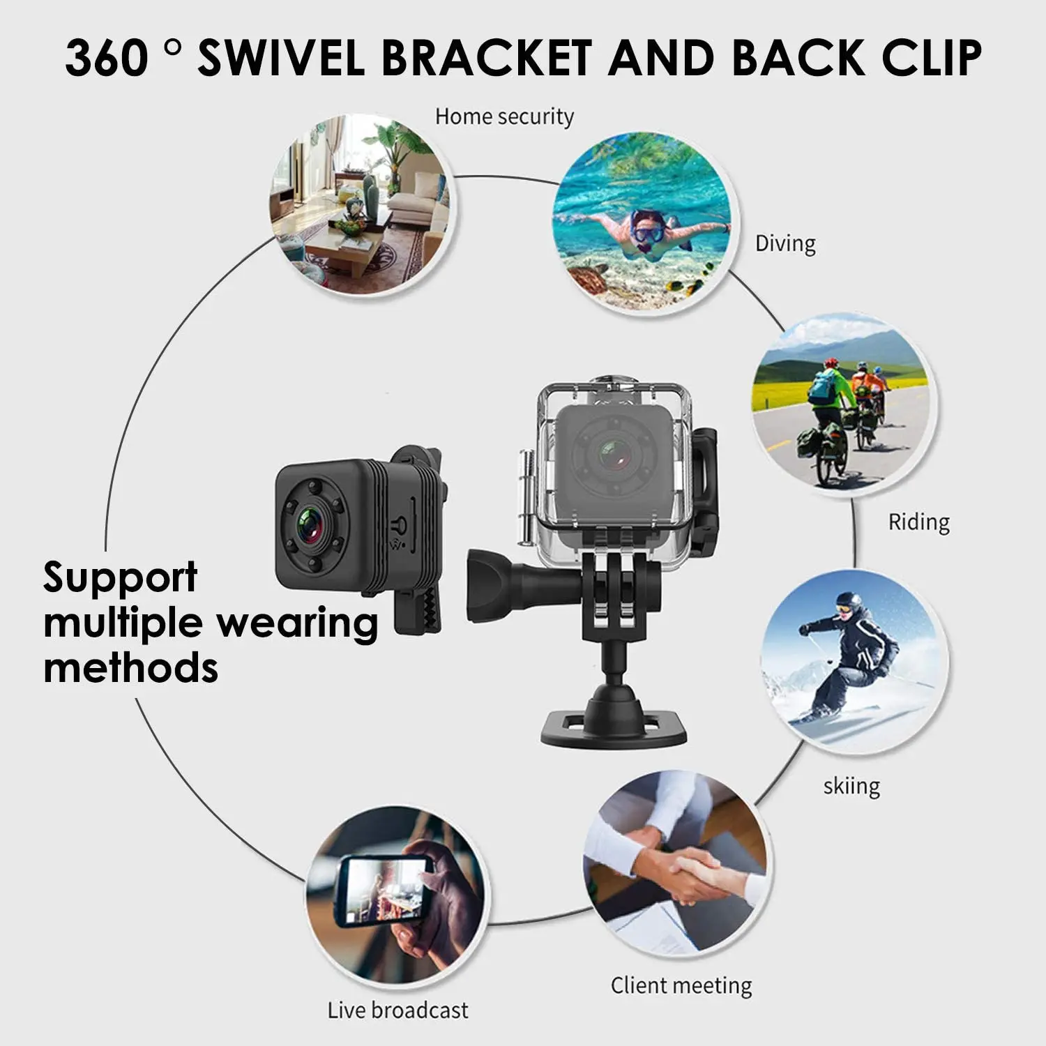 1080P SQ29 мини-камера espia ip cam Wifi дистанционное управление ночное видение свет