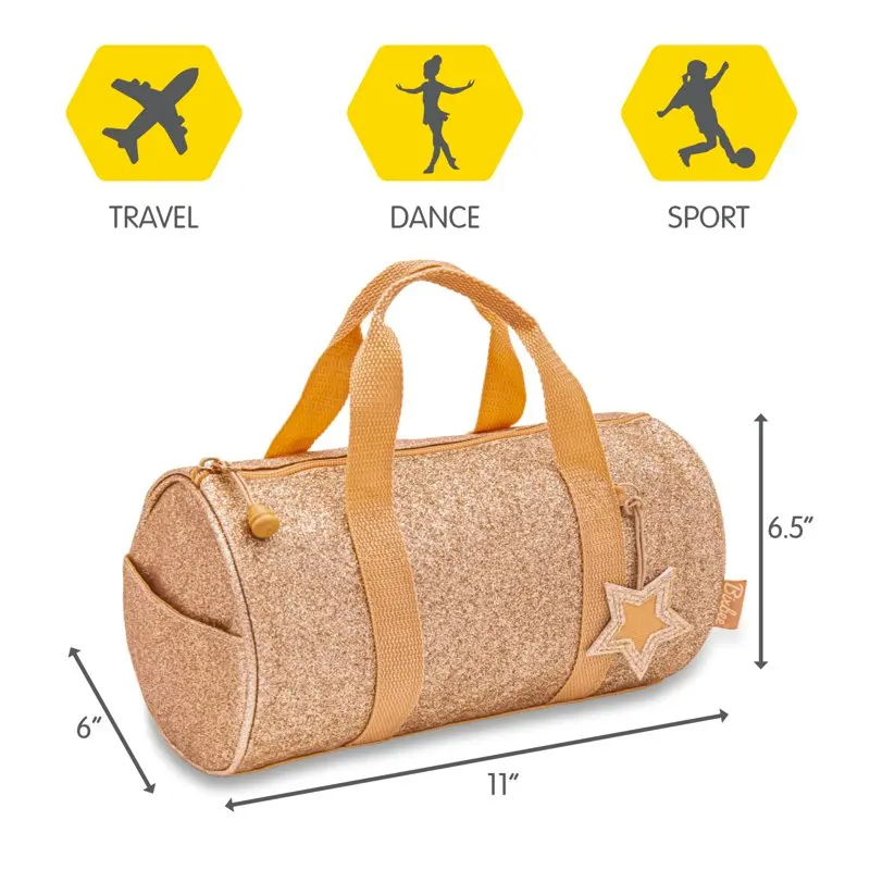Gold Sparkalicious Duffel, Medium