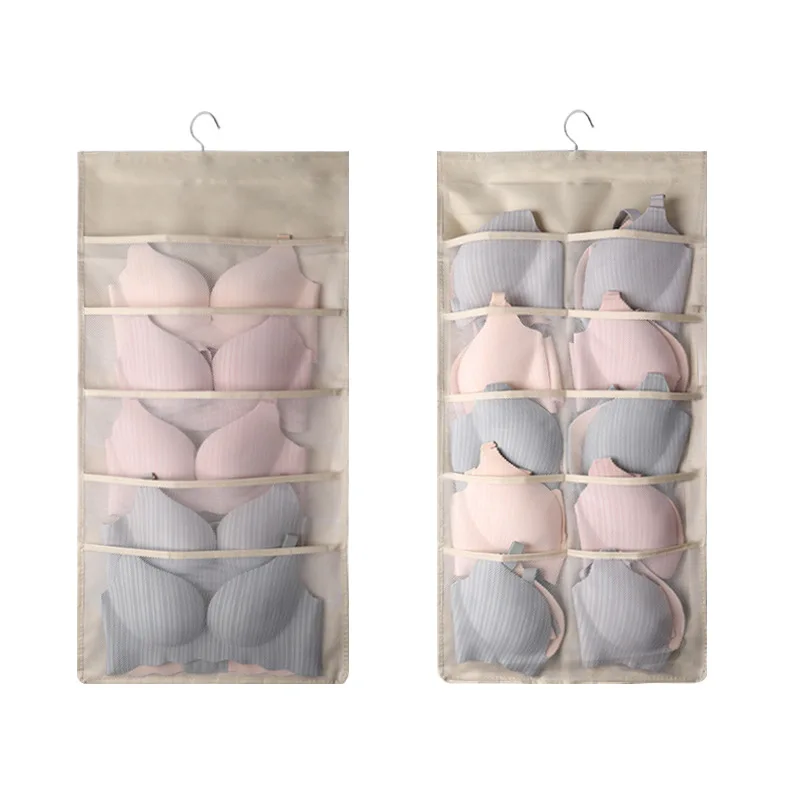 

Panties Underwear Storage Bag Hanging Bag Wall-mounted Double-sided Wardrobe Artifact Household Socks Hanging Bra Bag Dormitory