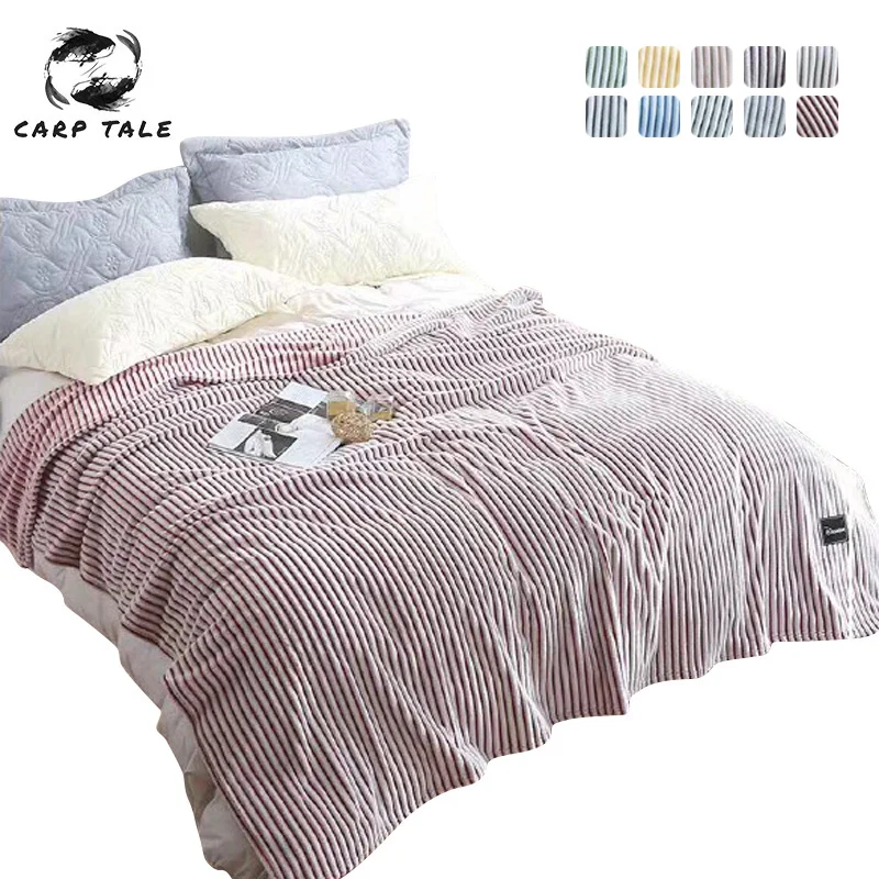 

Soft Warm Blanket Coral Fleece Plaid Blankets for Beds Sofa 6 Colors Flannel Throw Blanket On the Bed Cover Thickness Bedpread