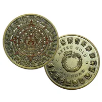 Сувенирная монета с ацтекским календарём#2