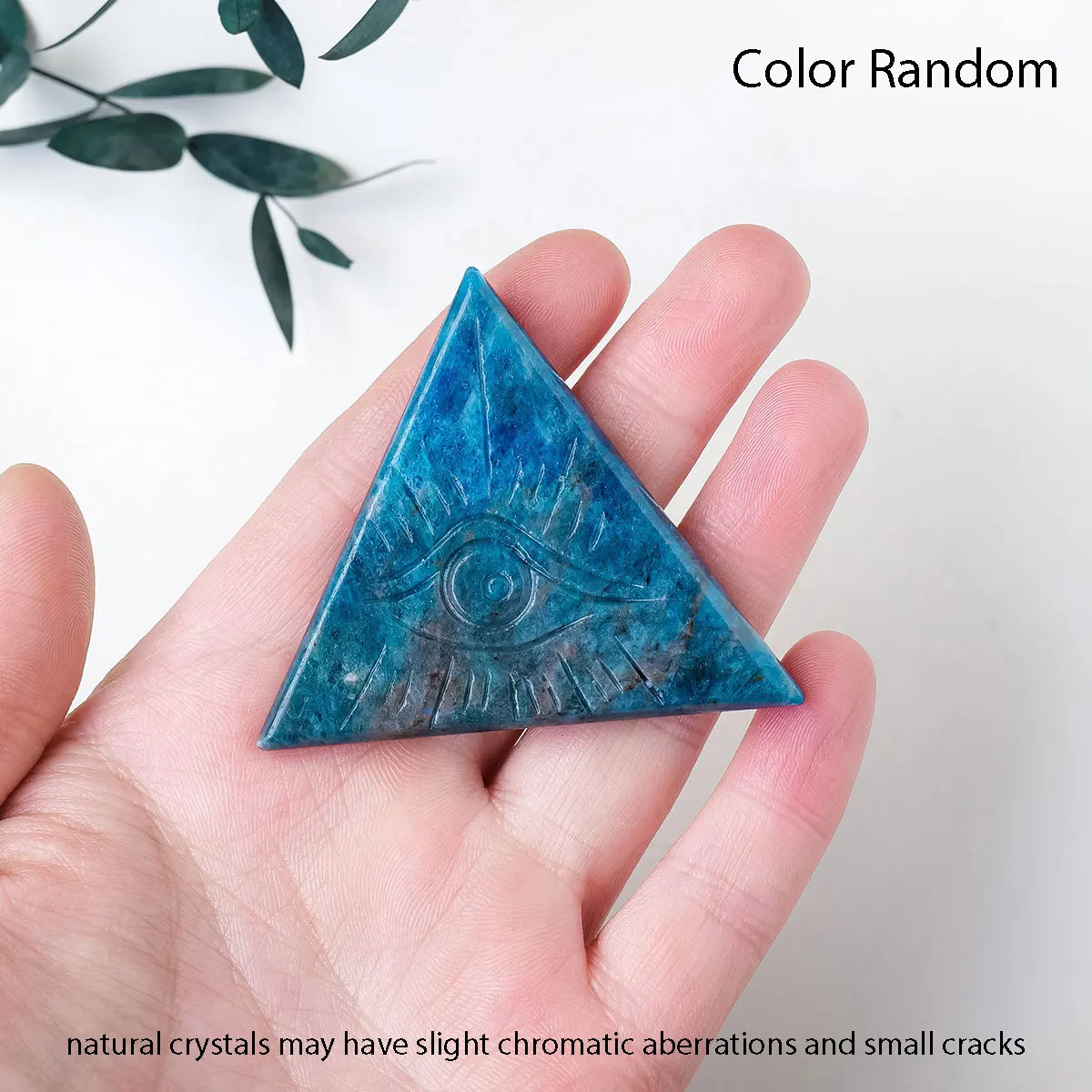 

Натуральный апатит Runyangshi с резным глазом