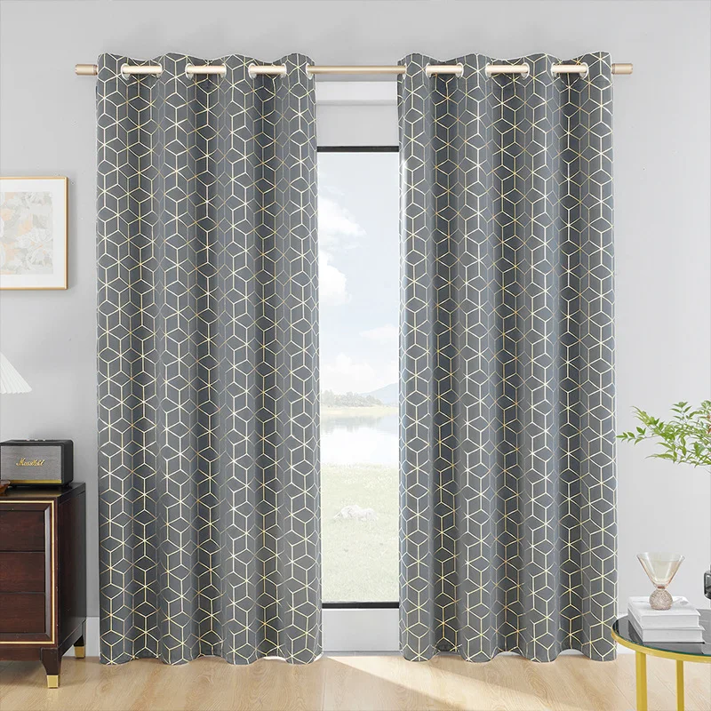 

20543-QB-Gauze Wave Jacquard Translucent Embroidered Screen Window Curtains for Living Room Bedroom