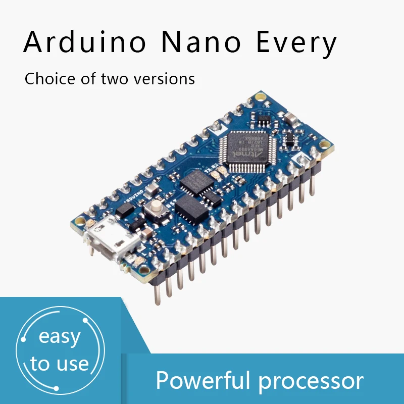 Arduino Nano Every development board ABX00028 ABX00033 with headers ATMega4809 microcontroller avr