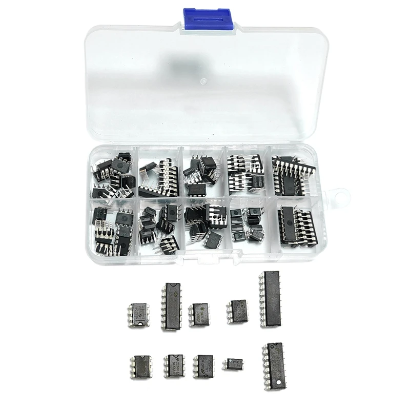 

85PCS 10 Kinds Integrated Circuit Chip Kit DIP In-Line For Single Precision Timers