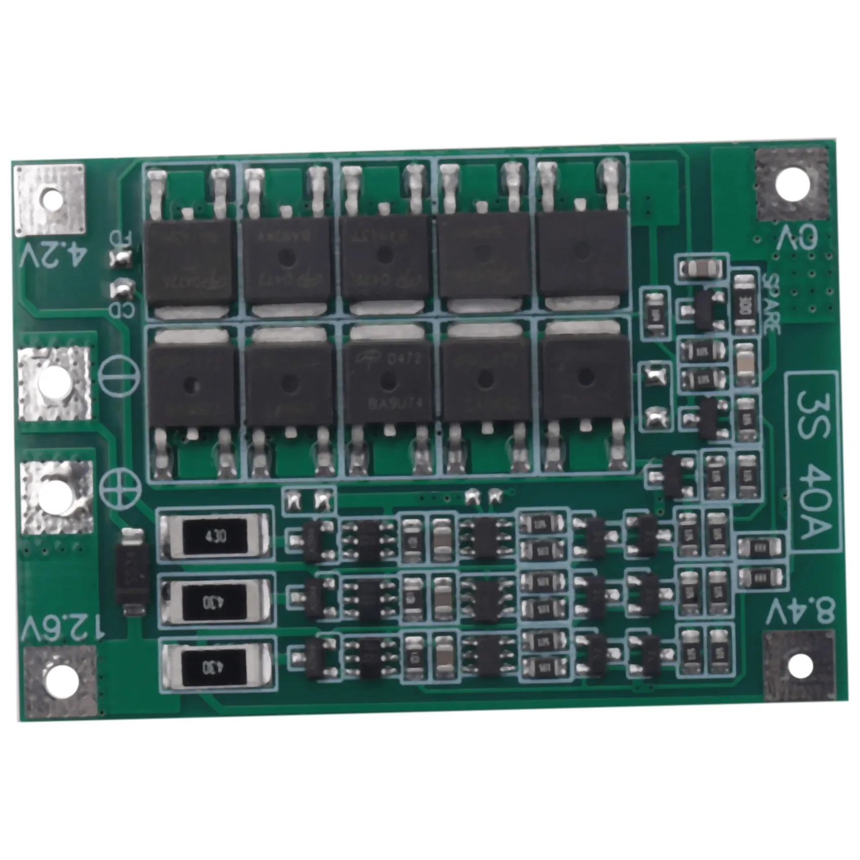 Фото 3S 40A для отвертки 12 В Li-Ion 18650 Bms Pcm Защитная плата аккумулятора Bms Pcm с модулем балансировочной литий-аккумуляторной батареи №1