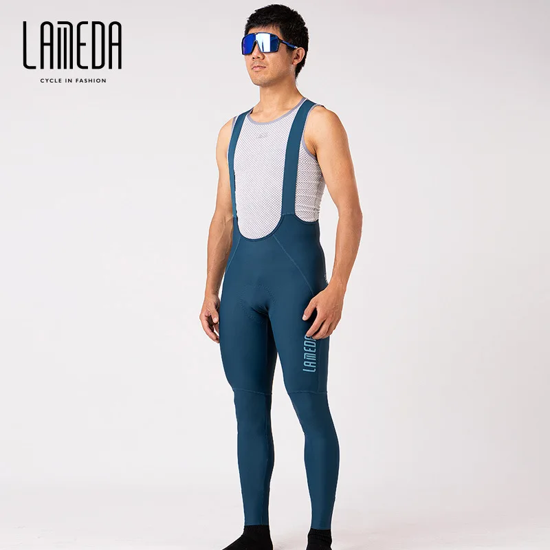 

LAMEDA New Mtb Cycling Pants Bib For Men Bicycle Tights Padding Mountain Roadbike Long Pants Leggings Seamless For Spring Summer