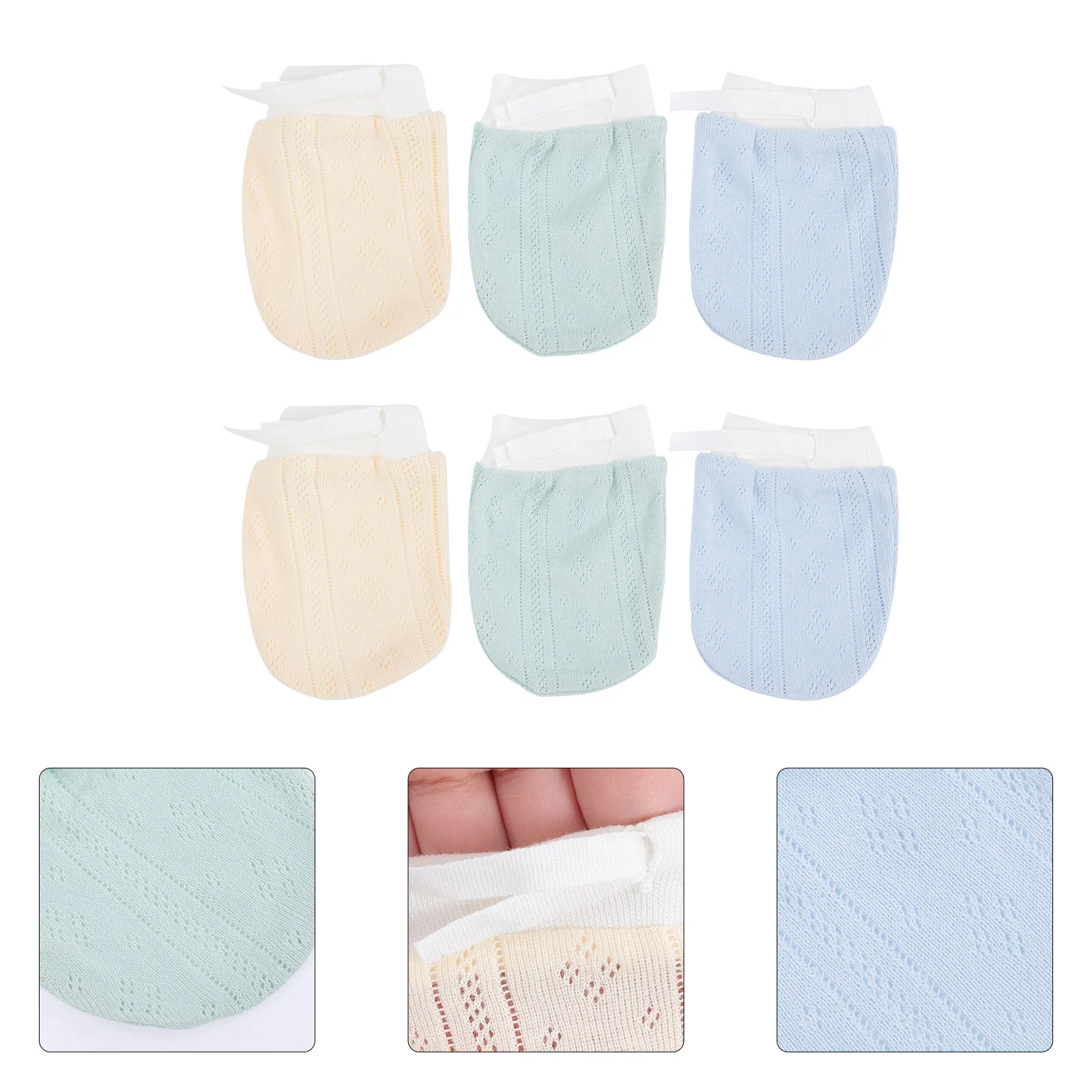 

Gloves Scratch Mittens Non Baby Newborn Infant No Mitts Toddler Cotton Stop Finger Infants Sucking Anti Unisex