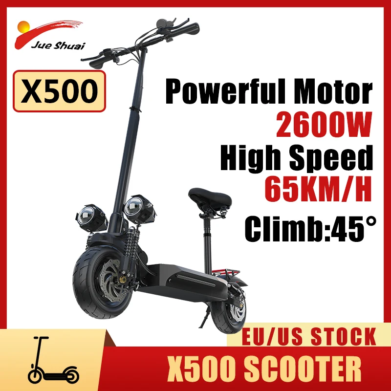 

Jueshuai X500 Electric Scooter 2600W Scooter Electric Long Range 75KM Scooters with Seat Adjustable E Scooters Foldable Design