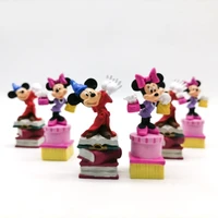 disney cartoon mickey mouse minnie mouse doll diy keychain figurine cake decoration key chain girl gift