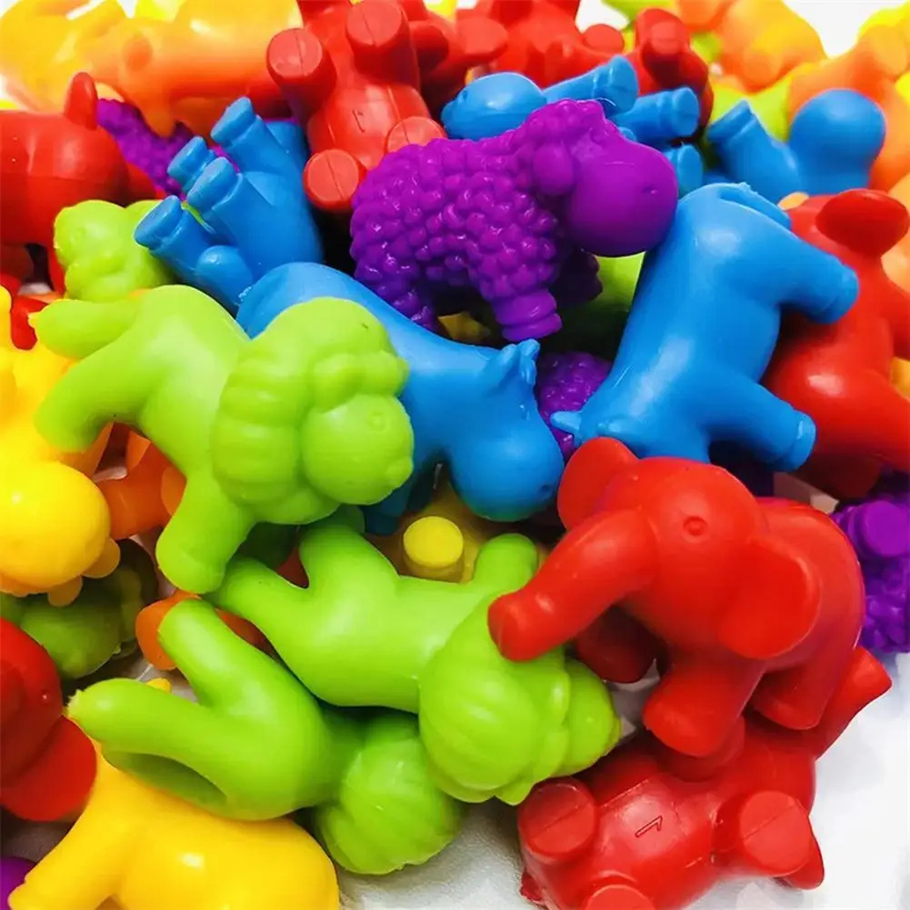 

Радужный счетчик динозавров со штативом Монтессори Обучающие сортировочные игрушки для детей 3 года детская игрушка для обучения математи...