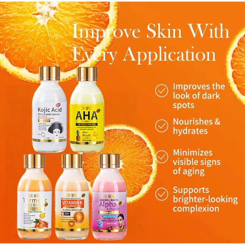 Фото Эссенция для сияния кожи 125 мл с арбутином, куркумой, витамином С, AHA, папайей, глутатионом и койевой кислотой, увлажняющая и укрепляющая №3