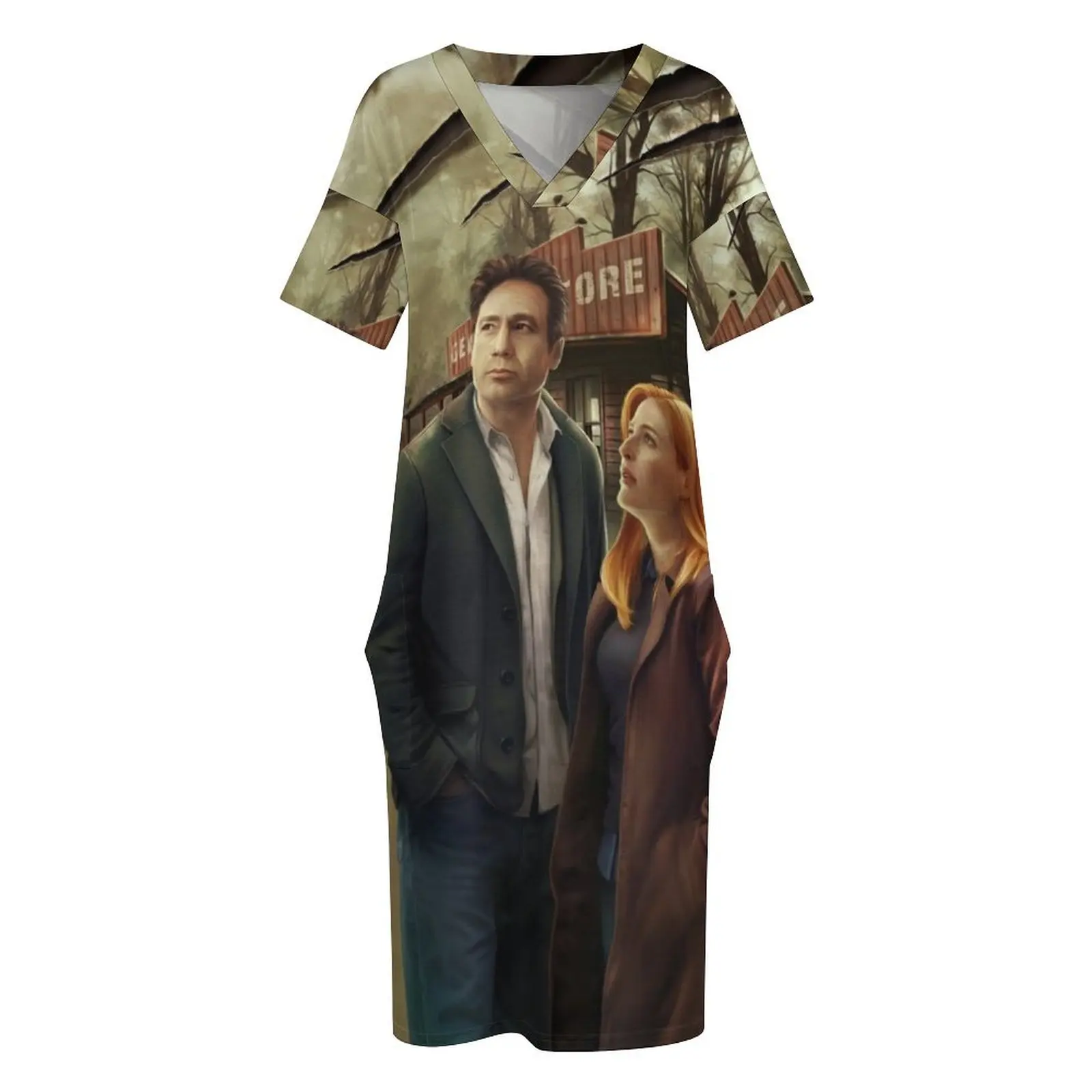 Обложка комиксов X-Files — Хоот идет есть? # 1 свободное платье с карманами летняя