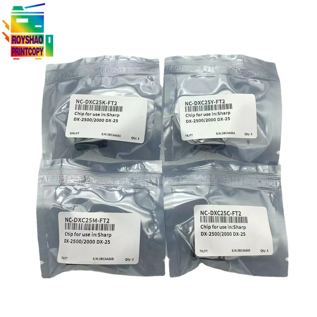 

2 комплекта, тонер-чип DX25 DX 25 для Sharp DX-2500 2000U 2008UC, Φ DX2508NC, совместимый чип фонарь